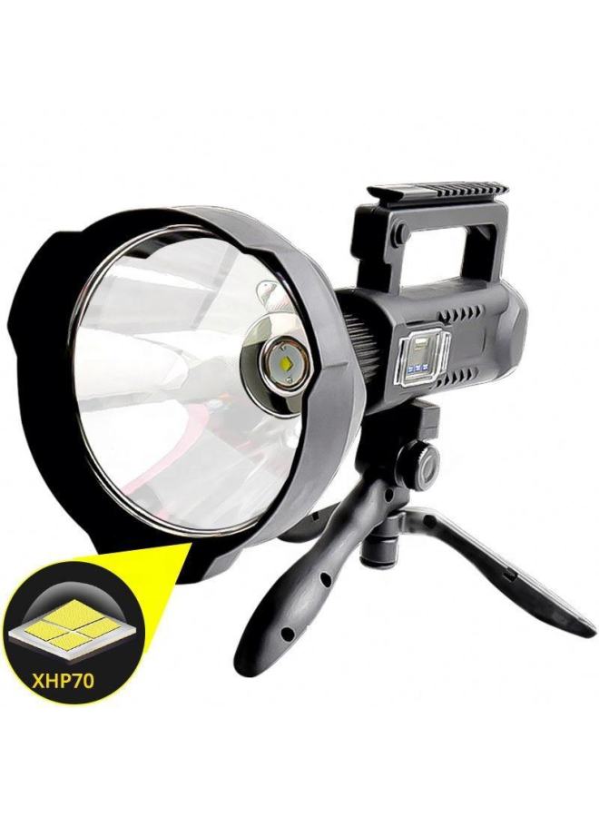 P70 Flashlight Outdoor Strong Light Multi-function Searchlight USB Charging Long-range Lighting P90 Portable Lamp-Color:[p50 Bulb] W590 Super Large Light Cup Portable Light + Large Bracket, [p70 Bulb], W511  - Image 3