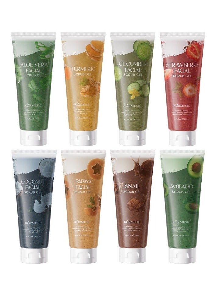 Kormesic Aloe Vera Facial Scrub Gel 200ml - Gentle Exfoliation & Soothing Care - Image 5