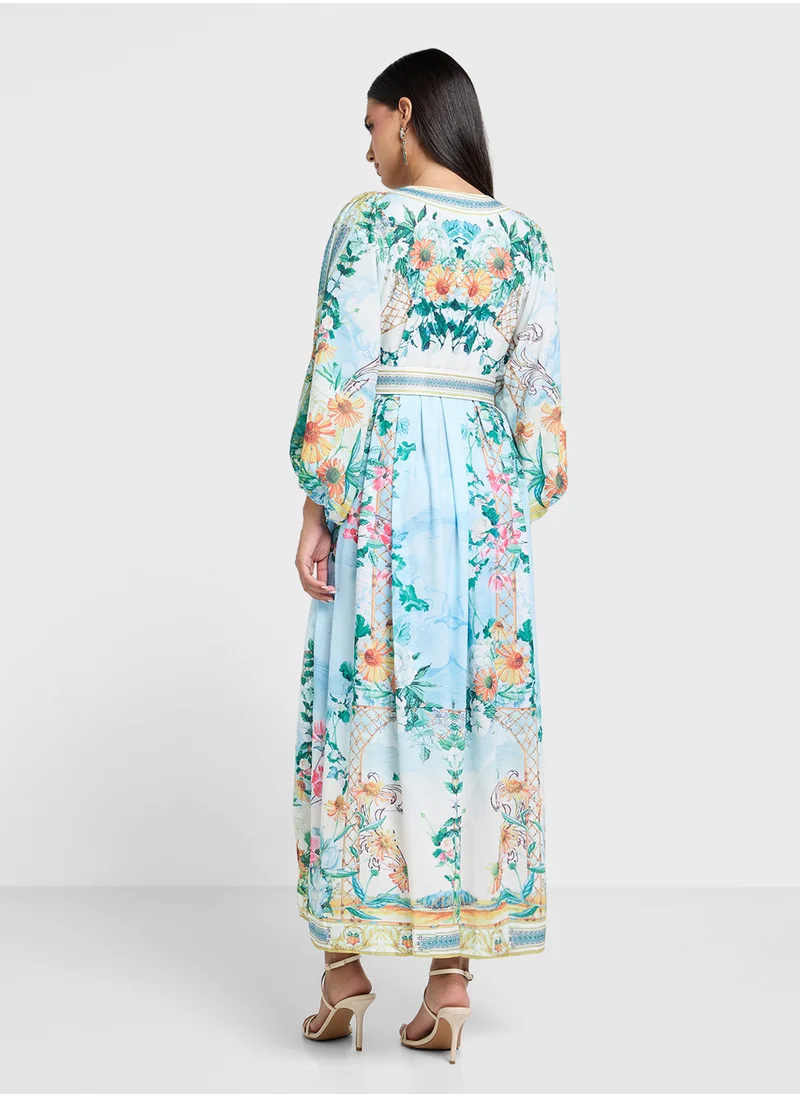 خزانة Abstract Print Dress