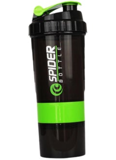 SPIDER Protein Shaker Bottle with Blender Cup for Protein Mixes 500ml Mixer Bottle for Gym Outdoor Pre-Workout and Travel  - Image 1