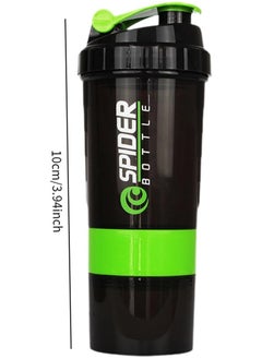 SPIDER Protein Shaker Bottle with Blender Cup for Protein Mixes 500ml Mixer Bottle for Gym Outdoor Pre-Workout and Travel  - Image 5