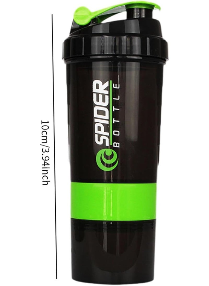 SPIDER Protein Shaker Bottle with Blender Cup for Protein Mixes 500ml Mixer Bottle for Gym Outdoor Pre-Workout and Travel - Image 5