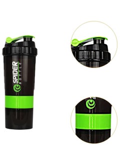 SPIDER Protein Shaker Bottle with Blender Cup for Protein Mixes 500ml Mixer Bottle for Gym Outdoor Pre-Workout and Travel  - Image 2