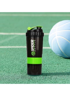 SPIDER Protein Shaker Bottle with Blender Cup for Protein Mixes 500ml Mixer Bottle for Gym Outdoor Pre-Workout and Travel  - Image 4