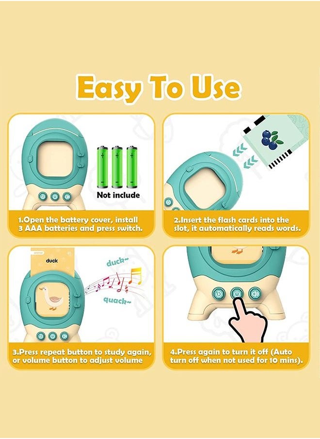 BAYBEE BAYBEE Smart Palm Toys for Kids, Autism Sensory Toys for Autistic Children, English Learning Montessori Speech Therapy, 224 Words Baby Talking Flash Cards Gift Toy for 2 3 4 5 Year old Boys and Girls  - Image 5