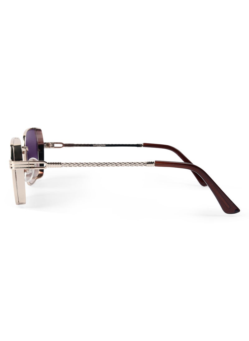 Woggles UV- Protected  Golden Rectangle Sunglasses  - Image 5