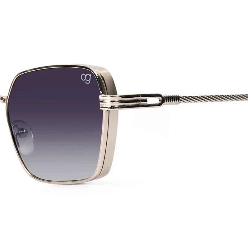 Woggles UV- Protected  Golden Rectangle Sunglasses