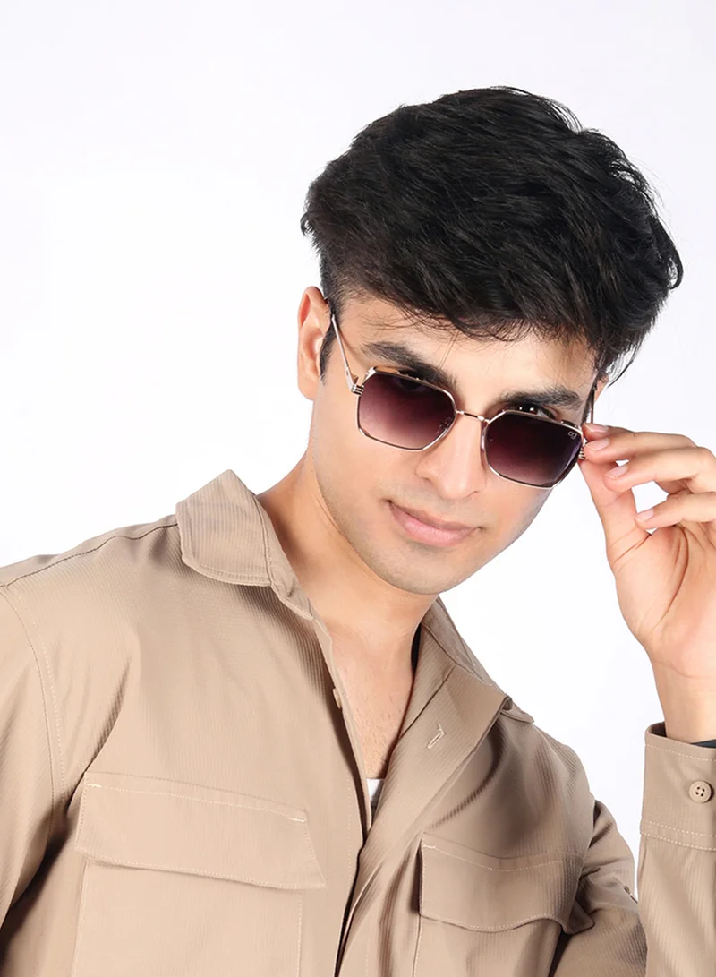 Woggles UV- Protected  Golden Rectangle Sunglasses