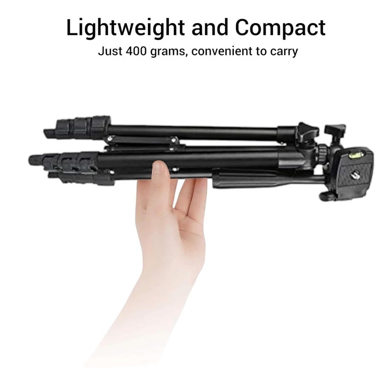 TPZ Tripod Combo with Selfi Remote and Mobile Stand Holder, Fold-able, Portable Adjustable, Aluminium Body with Smartphone Bracket Clip - Image 2