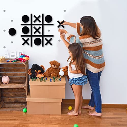 DUOLIYBC Magnetic Tic Tac Toe Wall-Mount Game,Game Room Decor,Hallway Decor,Playroom Decor,Modern Wall Decals for Kids Room,Classroom&Offices,Best Gift for Family, Friends (Black) - Image 5