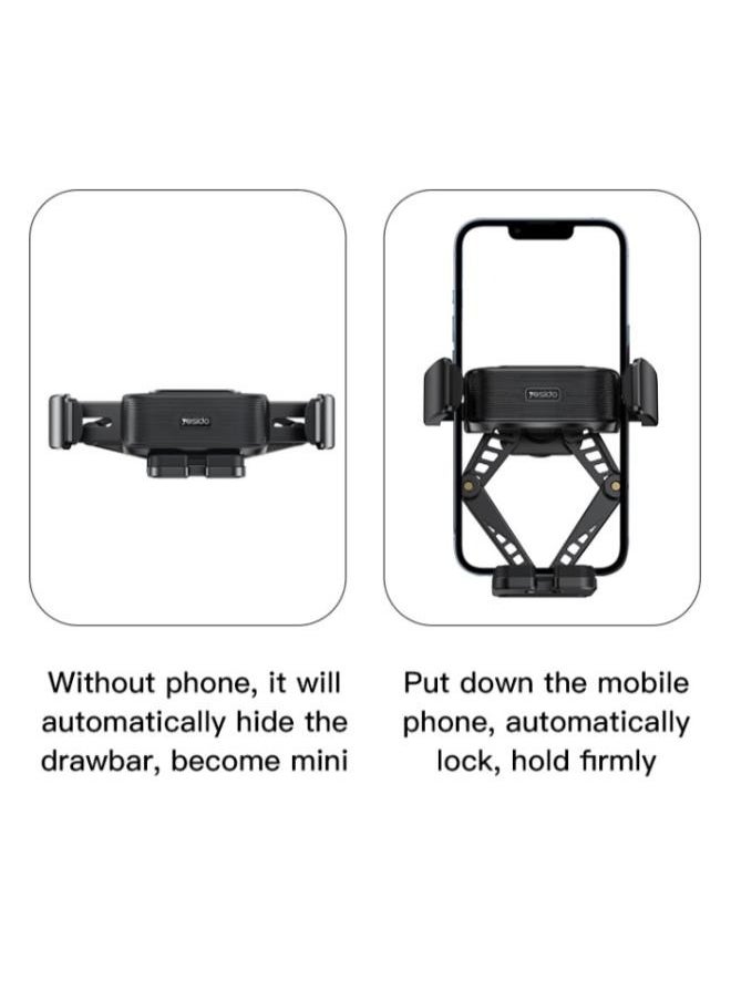 Yesido - C166 High Quality Universal Adjustable Gravity Sensor Magnetic Suction Car Air Vent Phone Holder - Image 1