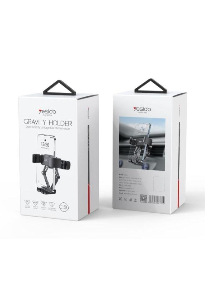 Yesido - C166 High Quality Universal Adjustable Gravity Sensor Magnetic Suction Car Air Vent Phone Holder - Image 1