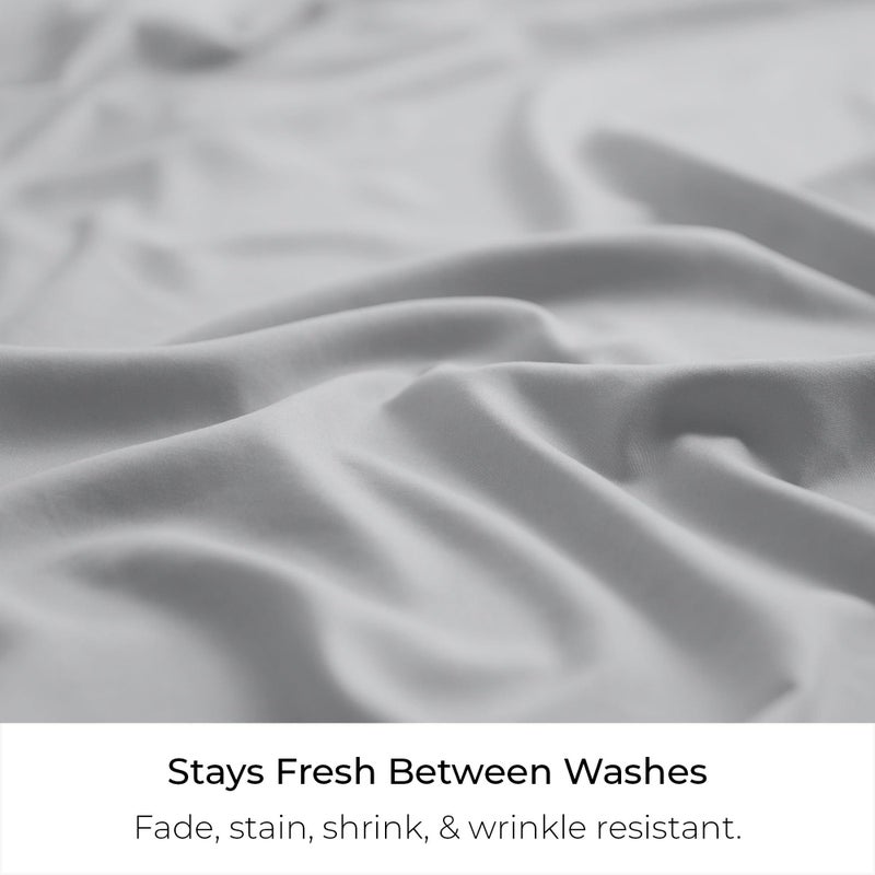 Mellanni Bed Skirt King Size - Bed Skirting - 15-Inch Tailored Drop Pleated Dust Ruffle - Hotel Luxury Bedding - Wrinkle, Fade, Stain Resistant - 1 Bedskirt (King, Light Gray) - Image 4