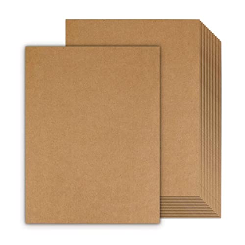 Goefun 100 Sheets Kraft Paper Brown Cardstock 8.5 x 11, Goefun 80lb Card Stock Printer Paper for Invitations, Menus, Crafts, DIY Cards - Image 1
