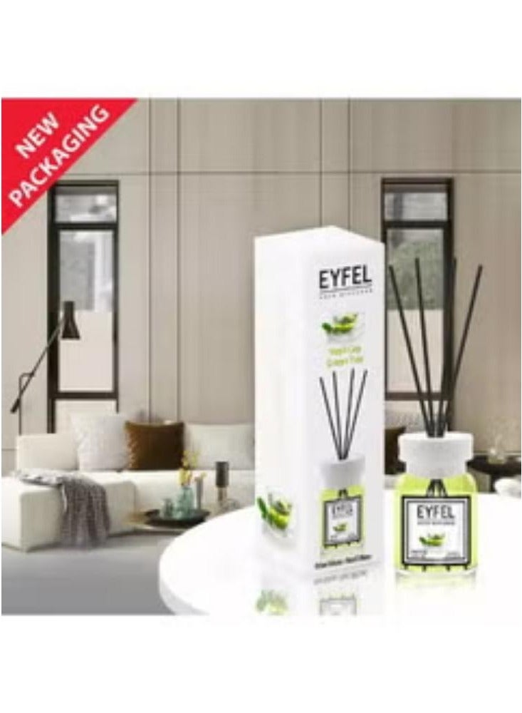 EYFEL Reed Diffuser, Green Tea - 120ml | Best Home Fragrance | Long-Lasting Eyfel Perfume Aroma Diffuser | Enhance Home Ambiance with Green Tea Scent | Perfect for Living Rooms & Bedrooms - Image 1