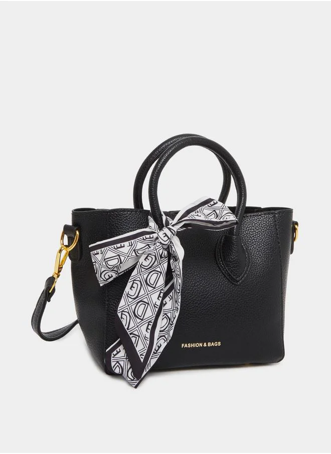 ستايلي Styli Ribbon Detail Handbag with Adjustable Strap