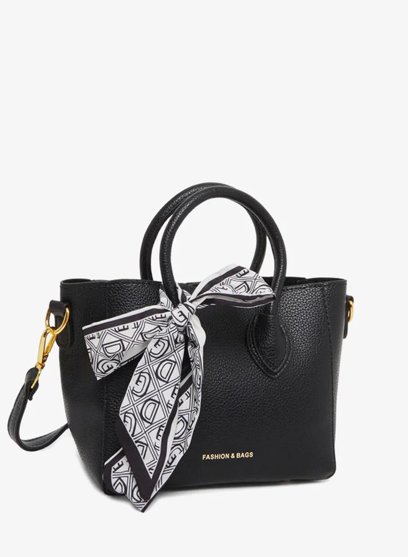 Styli Ribbon Detail Handbag with Adjustable Strap