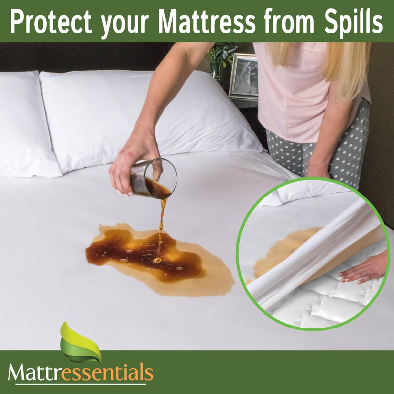 Mattressentials Zippered King Mattress Protector (14"-16" Depth) - Bed Bug Waterproof Mattress Cover, Premium Quality Hypoallergenic Encasement White - Image 4