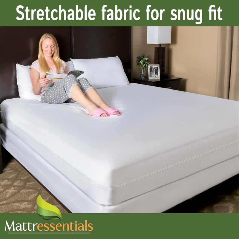 Mattressentials Zippered King Mattress Protector (14"-16" Depth) - Bed Bug Waterproof Mattress Cover, Premium Quality Hypoallergenic Encasement White - Image 3