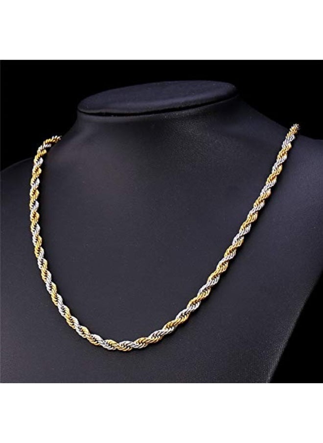 Trendy Classic Stainless Steel Duel Tone Twisted Rope Chain Necklace for Men and Boys fgs..fg - pzsku/Z17E91ED4D52924CED3A0Z/45/_/1729074923/00914b3e-1c58-484e-b713-02eeeede6880