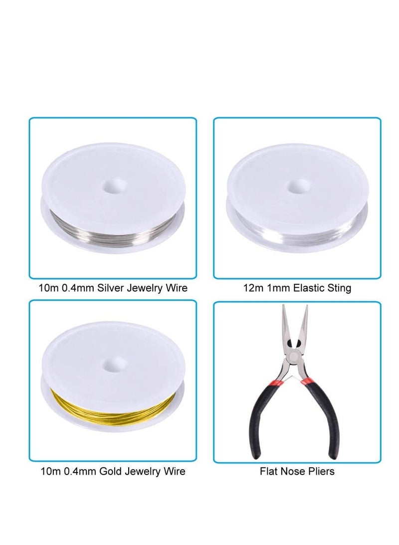 Jewelry Making Supplies Kit - Jewelry Repair Tools with Accessories Jewelry Pliers Findings and Beading Wires for Beginners - Image 4