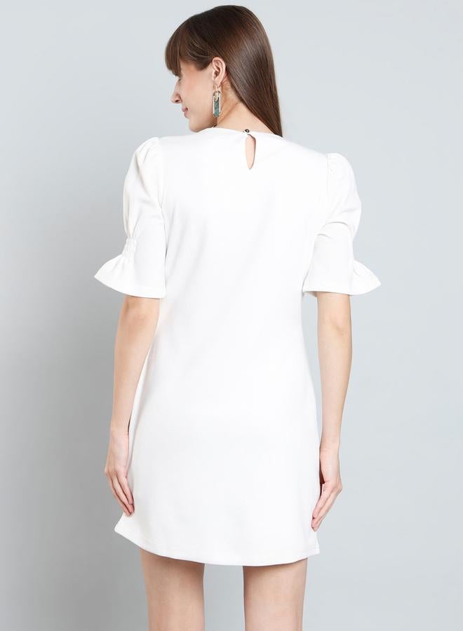 ميش فستان قصير بتفاصيل جيب - Image 5