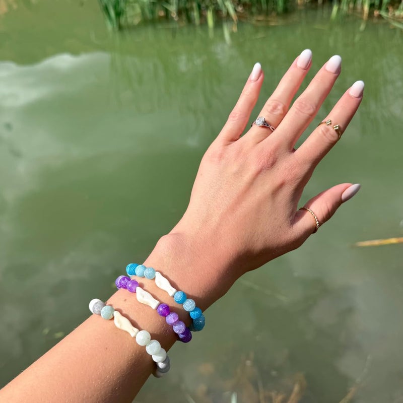 Fahlo Glide Seal Tracking Bracelet, Elastic, supports UC Santa Cruz Beltran Lab + Seymour Marine Discovery Center, one size fits most for Men and Women (Sky Stone) - Image 3