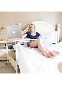 SHOWAY Adjustable Mobile Bed Table Desks Portable Laptop Computer Stand Desks Mobile Laptop Desk Computer Table For Bed Bedside Sofa Bedroom Study Office Random Color 60X40Cm  - Image 2