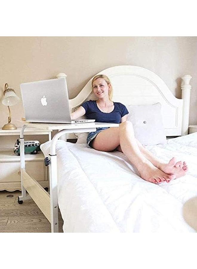 SHOWAY - Adjustable Mobile Bed Table Desks Portable Laptop Computer Stand Desks Mobile Laptop Desk Computer Table For Bed Bedside Sofa Bedroom Study Office Random Color 60X40Cm - Image 1