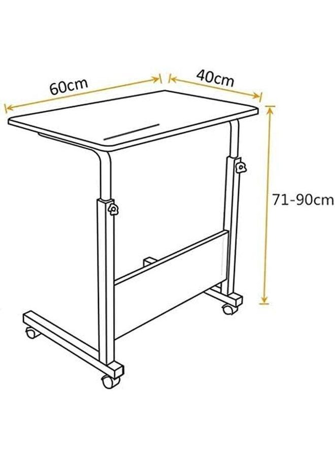 SHOWAY - Adjustable Mobile Bed Table Desks Portable Laptop Computer Stand Desks Mobile Laptop Desk Computer Table For Bed Bedside Sofa Bedroom Study Office Random Color 60X40Cm - Image 1