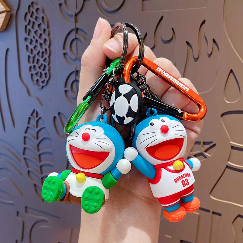 Doraemon Cartoon Keychain Pendant – PVC Cute Dingdang Cat Bag Gift - Image 3