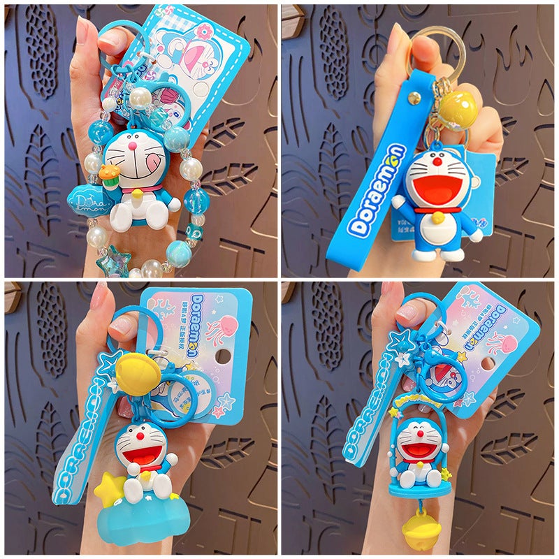 Doraemon Cartoon Keychain Pendant – PVC Cute Dingdang Cat Bag Gift - Image 2