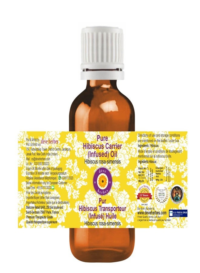 ديف هيربس زيت الكركديه من ديف هيربس (Hibiscus rosa-sinensis) | مستخلص بالطرق التقليدية | يضفي لمعاناً | نقي | غير لزج | خفيف الوزن | لخلطات الشعر | للرجال والنساء | لجميع أنواع الشعر | 5 مل - Image 2