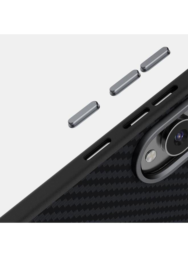 S-TOP Case For Samsung Galaxy S25 Edge 5G ABEEL C Carbon Fiber Series 6D Micro Relief MagSafe Phone Case - Image 4