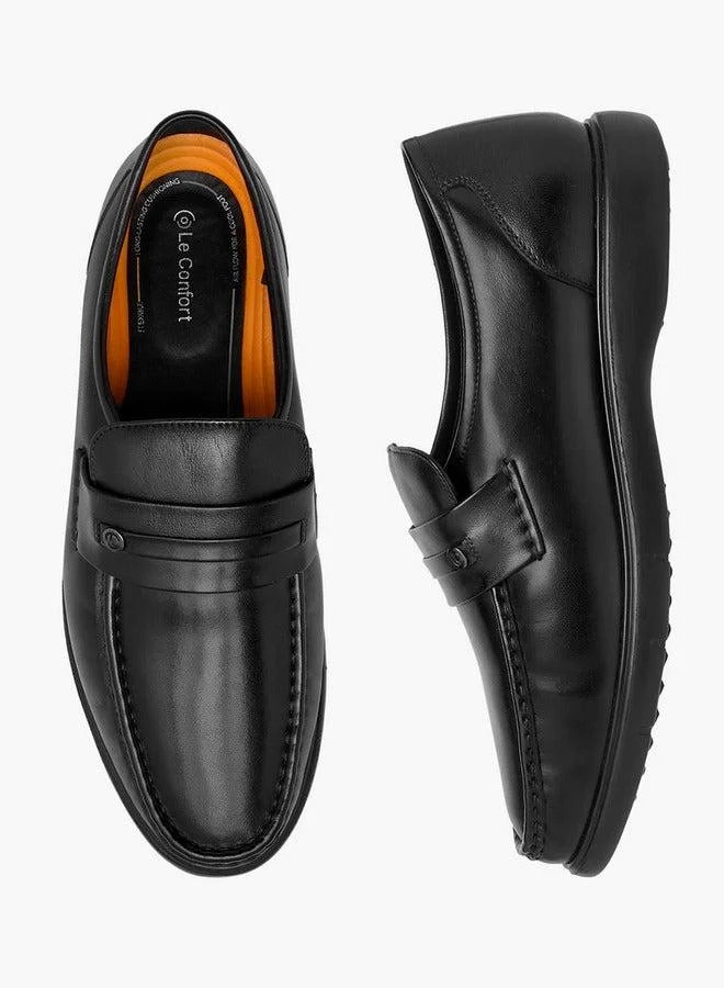 لو كونفورت حذاء موكاسين سهل الارتداء بلون سادة