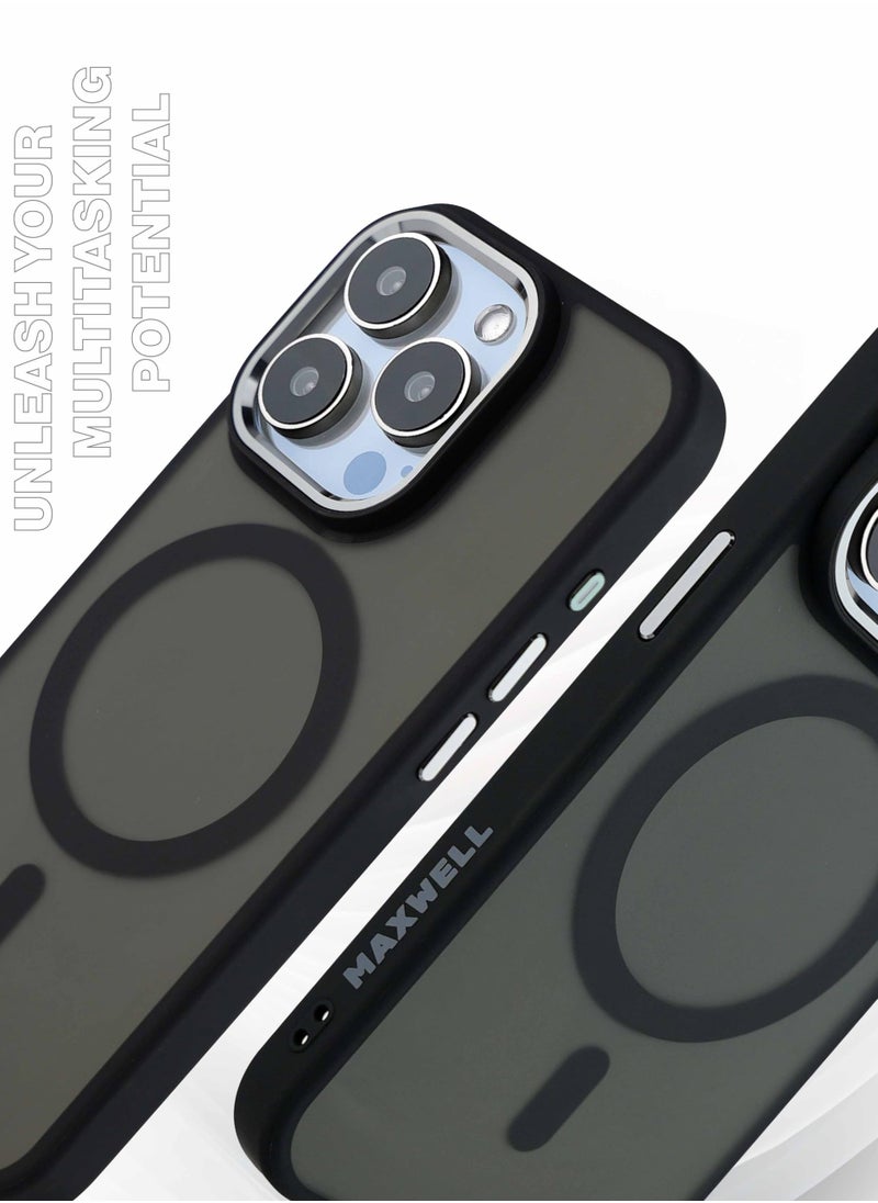 Maxwell Electronics - Maxwell Silky Touch Compatible with MagSafe Case for iPhone 15 Pro - Full Protection, Metallic Camera Lens Guard, Matte Smooth Finish, Compatible with MagSafe - Image 1