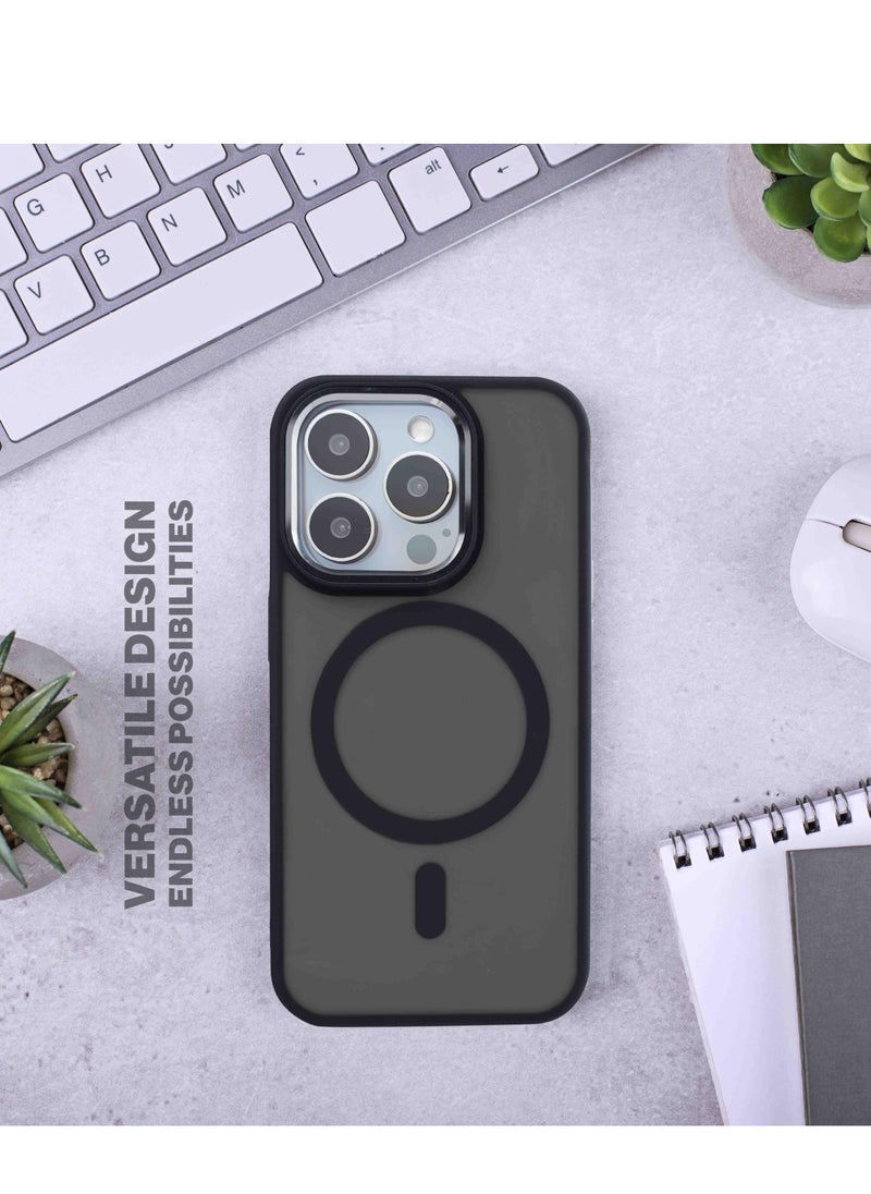 Maxwell Electronics - Maxwell Silky Touch Compatible with MagSafe Case for iPhone 15 Pro - Full Protection, Metallic Camera Lens Guard, Matte Smooth Finish, Compatible with MagSafe - Image 1