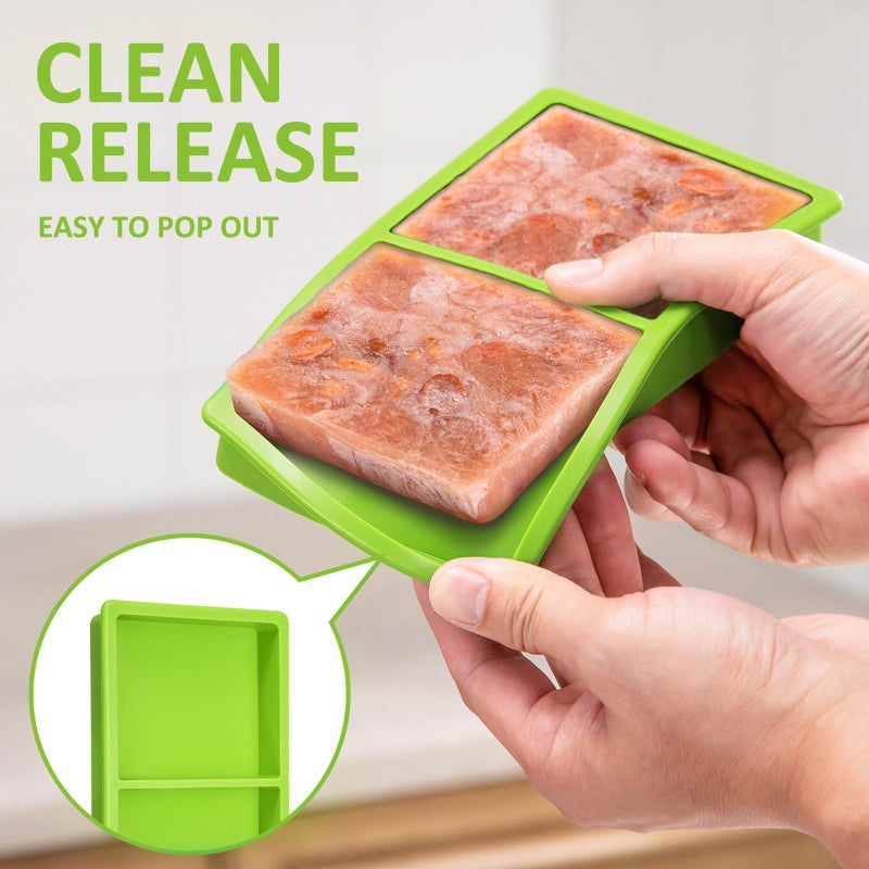 Friheten Mix Cavity Silicone Tray Dividers for Harvest Right Freeze Dryer Medium and Small Trays, 4 Pieces Green Silicone Trays for Harvest Right Freeze Dryer Accessories - Image 5