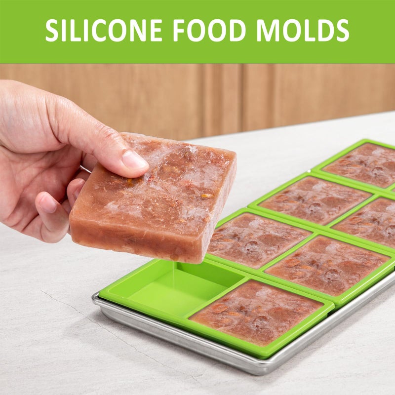 Friheten Mix Cavity Silicone Tray Dividers for Harvest Right Freeze Dryer Medium and Small Trays, 4 Pieces Green Silicone Trays for Harvest Right Freeze Dryer Accessories - Image 4