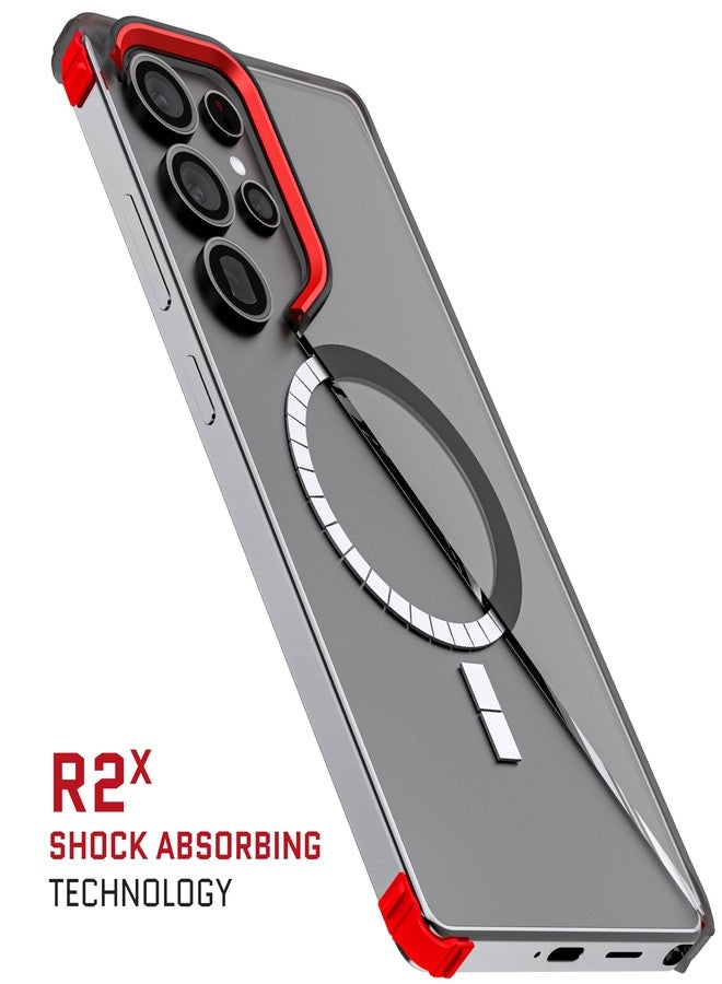 جوستك جراب Ghostek Covert Clear S25 Ultra MagSafe مع حلقة مغناطيسية، جراب واقٍ رفيع ونحيف بمواصفات عسكرية، مقاوم للصدمات، متوافق مع هاتف Samsung Galaxy S25 Ultra (6.9 بوصة) (2025) (لون دخاني). - Image 4