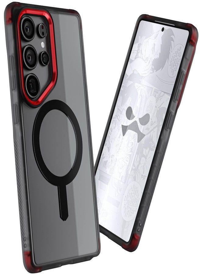 جوستك جراب Ghostek Covert Clear S25 Ultra MagSafe مع حلقة مغناطيسية، جراب واقٍ رفيع ونحيف بمواصفات عسكرية، مقاوم للصدمات، متوافق مع هاتف Samsung Galaxy S25 Ultra (6.9 بوصة) (2025) (لون دخاني). - Image 2