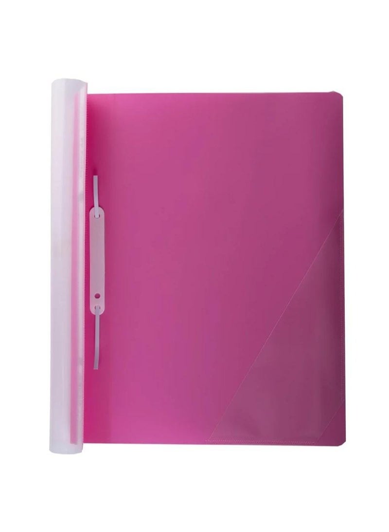 بريما مجلد ملفات شفاف A4 من 12 قطعة وردي - Image 2