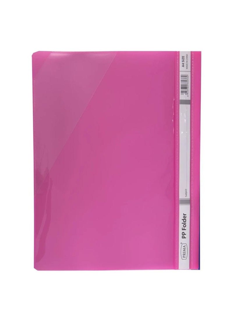 بريما مجلد ملفات شفاف A4 من 12 قطعة وردي - Image 3