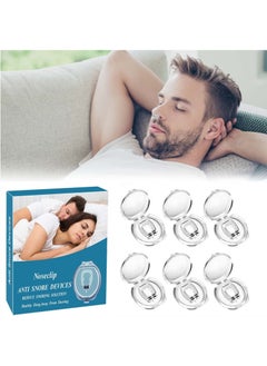 6 Pcs Set of Nose Clip Anti Snoring Device Nasal Dilator Improve Sleep Mouth Breathing Habits Relieve Dyspnea Unisex