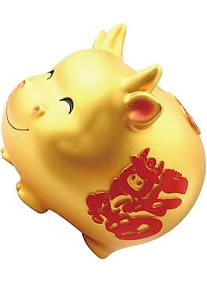 Golden Ox Money Bank Large Capacity Piggy Pot Home Office Decor Savings Box - Image 1