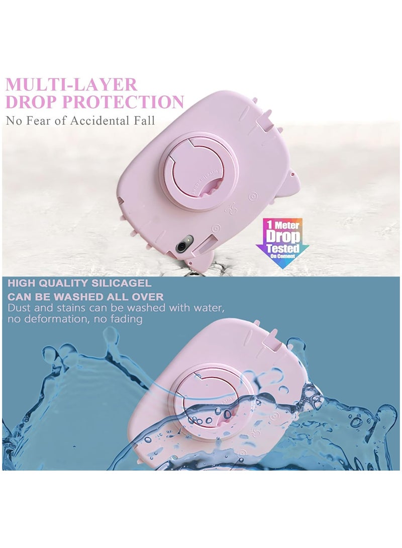 عام هذا النص باللغة العربية: حافظة حماية للأطفال Huawei Matepad 11 2023، حافظة مضادة للصدمات، قاعدة دوران 360 درجة مع مقبض للتثبيت، حزام كتف لحافظة حماية للأطفال. - Image 4