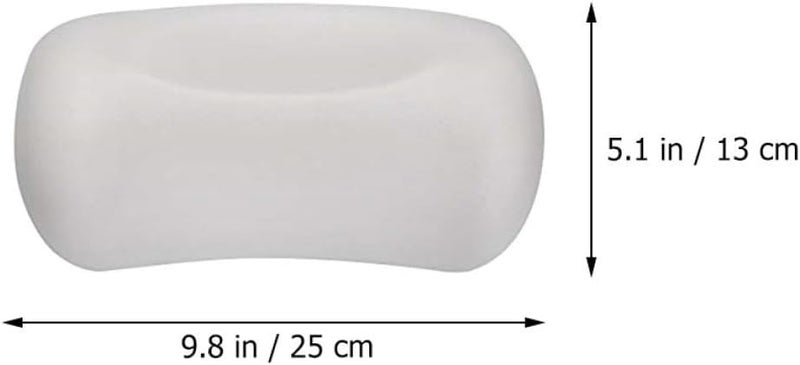 Generic Suction Cup Bathtub Pillow Neck Rest with Tub Head Support, White Bath Cushion for Spa and Home Bathing Comfort - Image 2