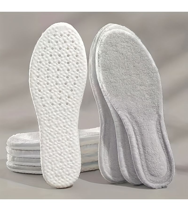 Winter Shoe Insoles Ultra Soft Warm Breathable Thickened Pads Size 43-44 - Image 5