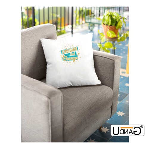 UDNAG White Polyester 'Girls Trip | Cruising and boozyn' Pillow Cover [16 Inch X 16 Inch] - Image 3