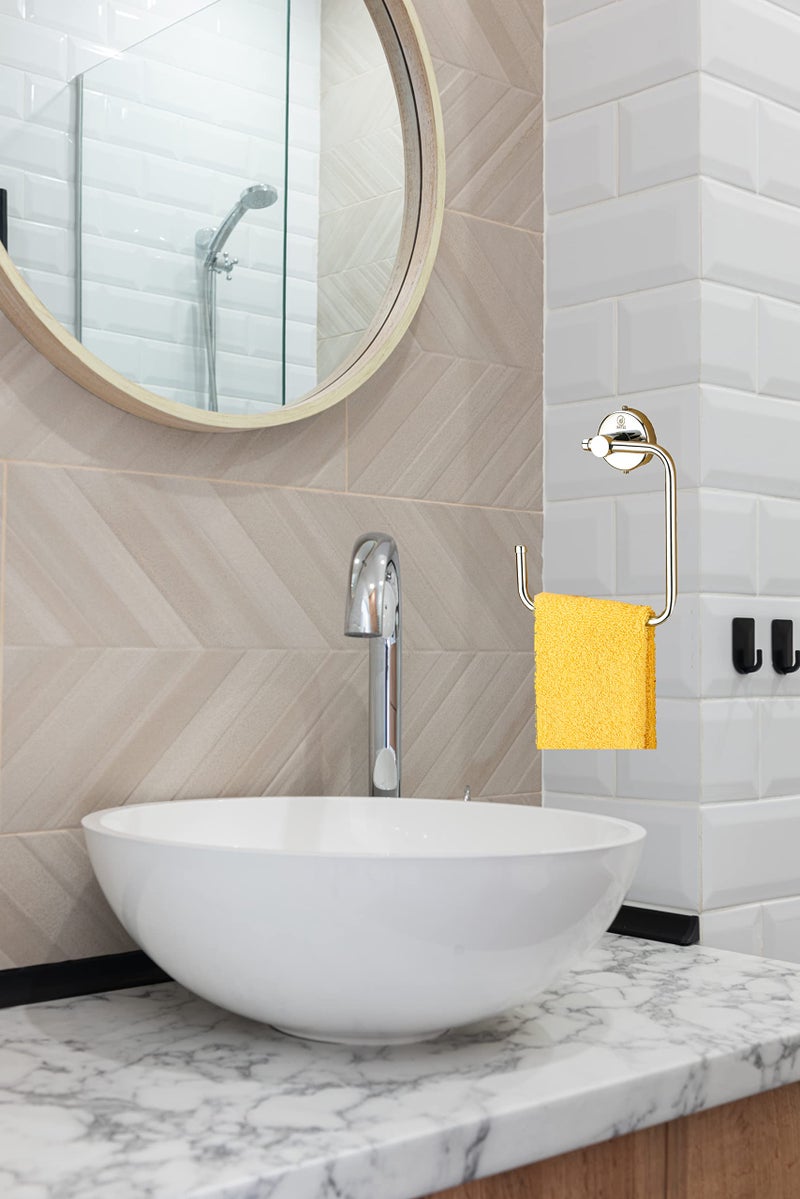 iSTAR Stainless Steel 304 Grade Chrome Finished Half Square Shape Towel Ring/Napkin Holder/Towel Hanger (Pack of 3) - Image 3